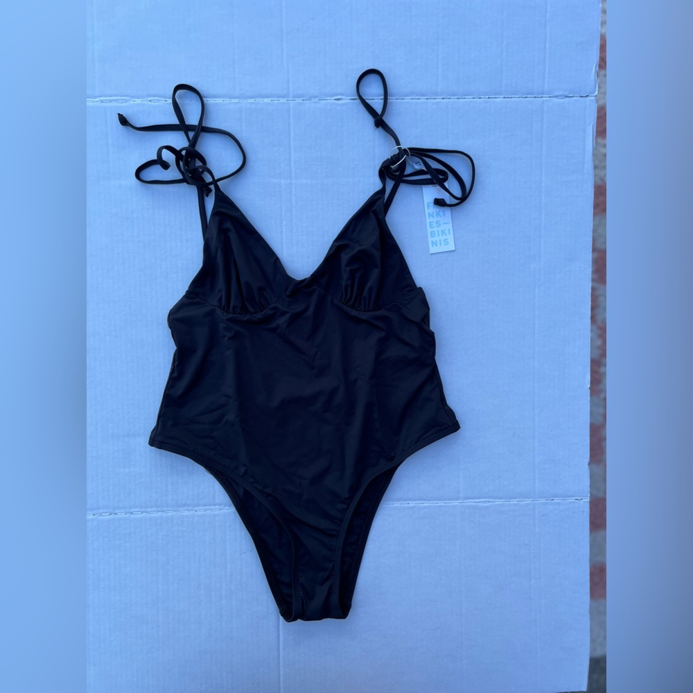 Frankie's Bikinis Elegant Black One-Piece Swimsuit
